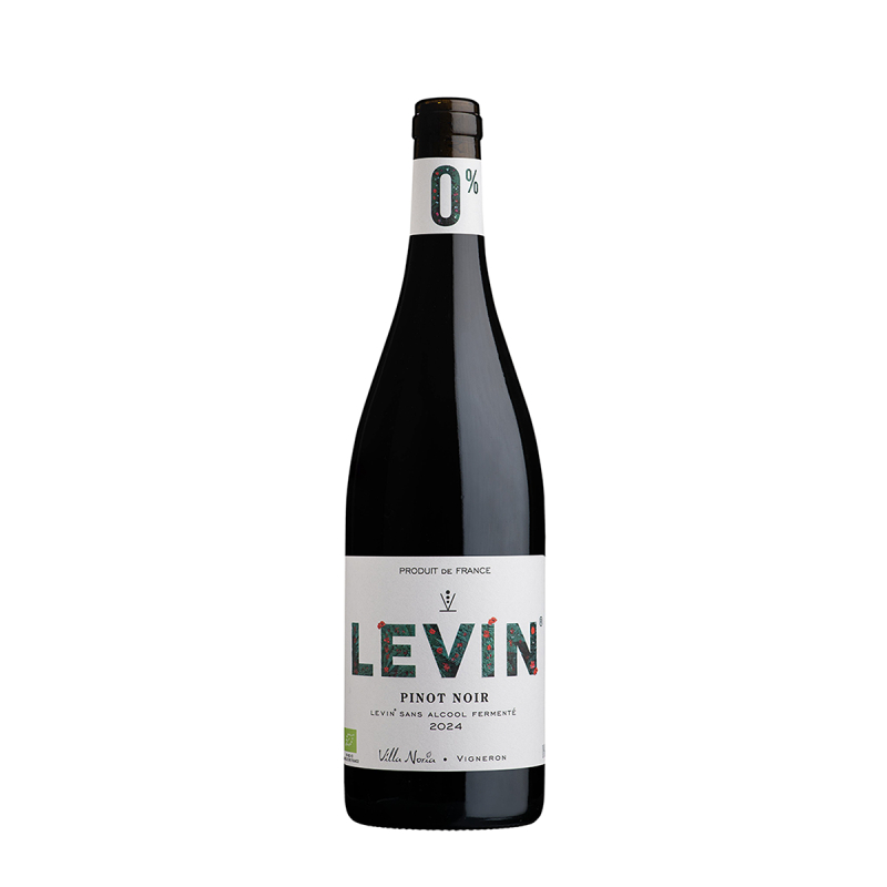 Levin 0% Bio Pinot Noir prírodné fermentované červené polosuché nealkoholické víno
