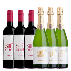 Degustačné balenie 6ks Silhouet 0% suché nealkoholické vína 0,75l