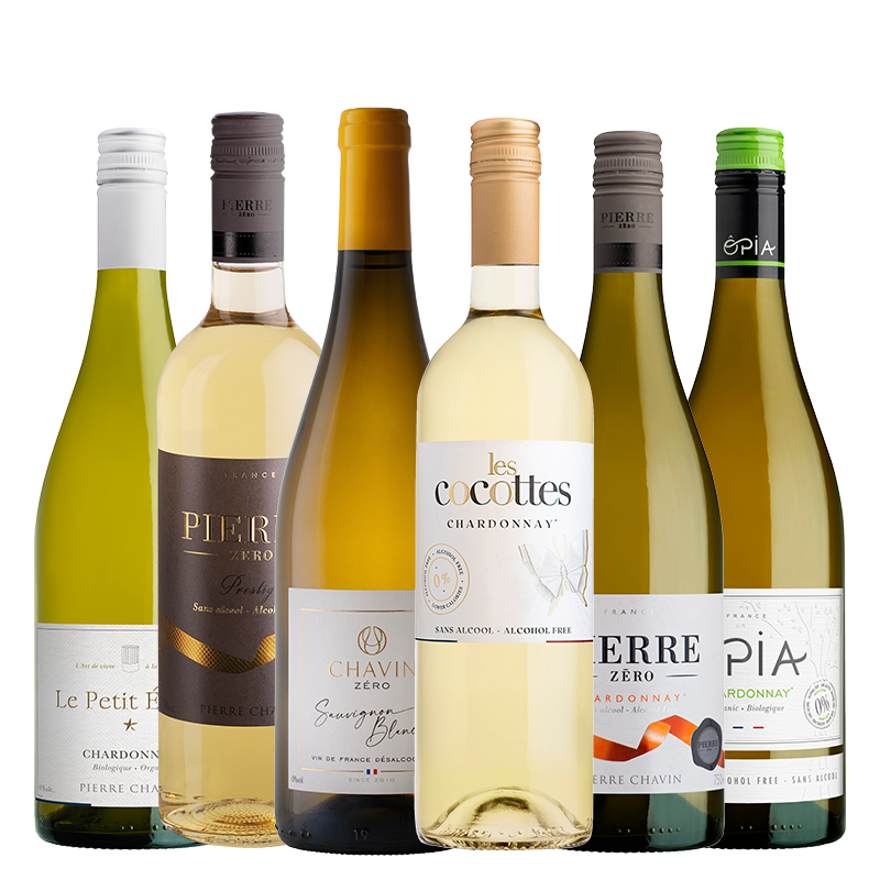 Degustačné balenie 6 druhov biele 0% nealkoholické vína 0.75l