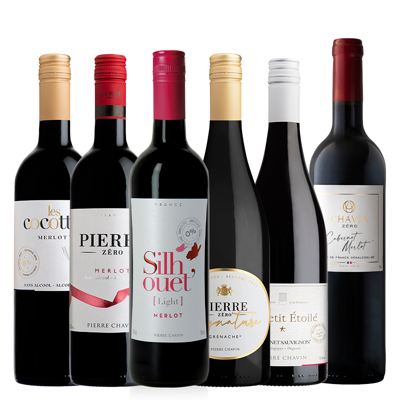 Degustačné balenie 6 druhov červené 0% nealkoholické vína