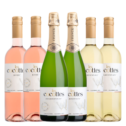 Degustačné balenie 6 ks Les Cocottes 0% polosuché nealkoholické vína