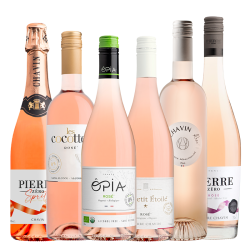 Degustačné balenie 6 druhov ružové 0% nealkoholické vína