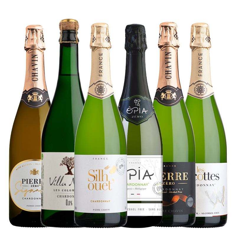 Degustačné balenie 6 druhov šumivé biele 0% nealkoholické vína