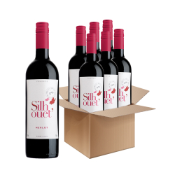 6 ks nealko víno Silhouet 0% Merlot bez kalórií suché tiché červené víno