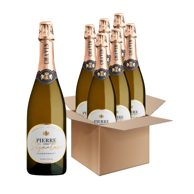 6 ks nealko víno Signature Bio 0% polosuché šumivé biele víno